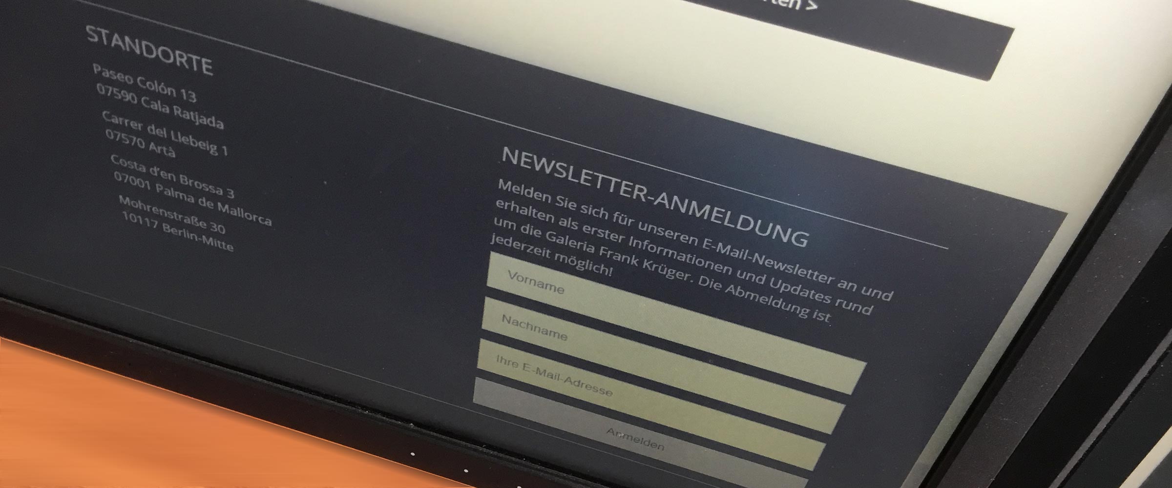 Newsletter Anmeldung